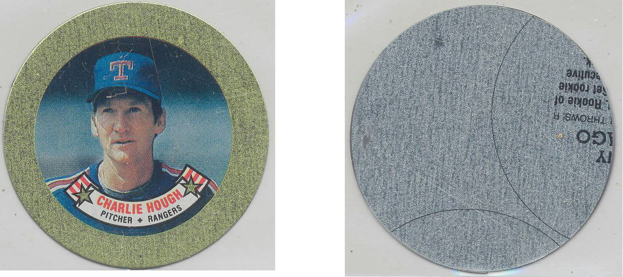 1988 Topps Baseball Coins Metal Proof Discs 015 Charlie Hough